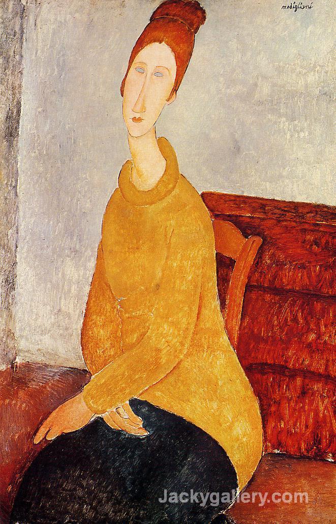 Yellow Sweater by Amedeo Modigliani paintings reproduction